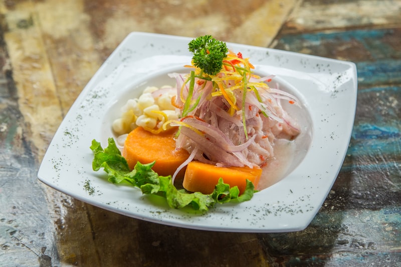 Ceviche with Chips — fresh seafood marinated in citrus with crispy tortilla chips
